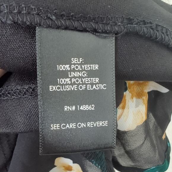 Torrid Womens Dress Plus 1 1X Midi Flutter Sleeve Chiffon Smocked Floral Black - Picture 7 of 7